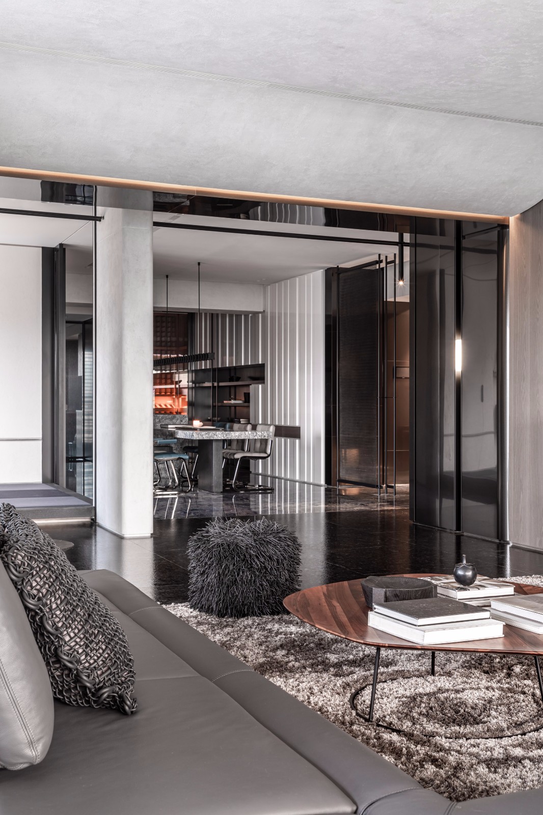 装修案例现代风格别墅装修效果图-客餐厅 装修案例现代风格别墅装修效果图-客餐厅