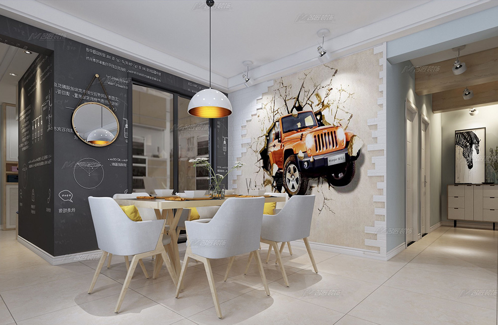 绿地璀璨天城三居135平米北欧风格装修案例-餐厅 绿地璀璨天城三居135平米北欧风格装修案例-餐厅