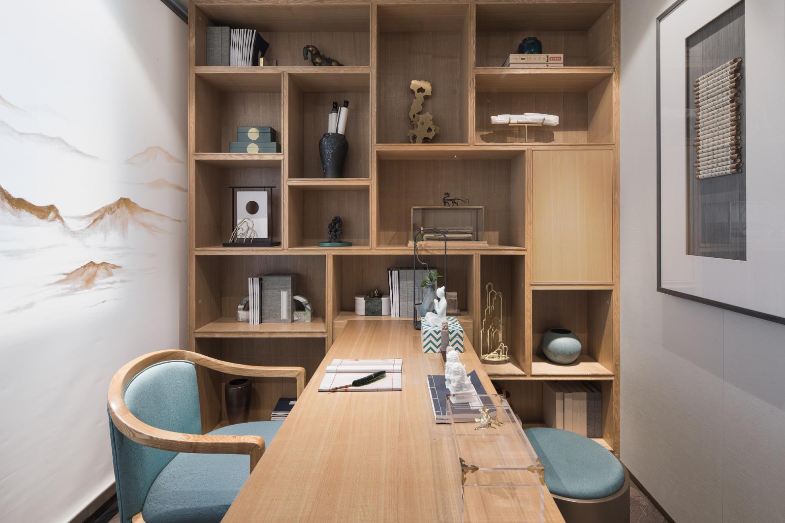 新中式风格家装设计室内装修效果图-书房 新中式风格家装设计室内装修效果图-书房