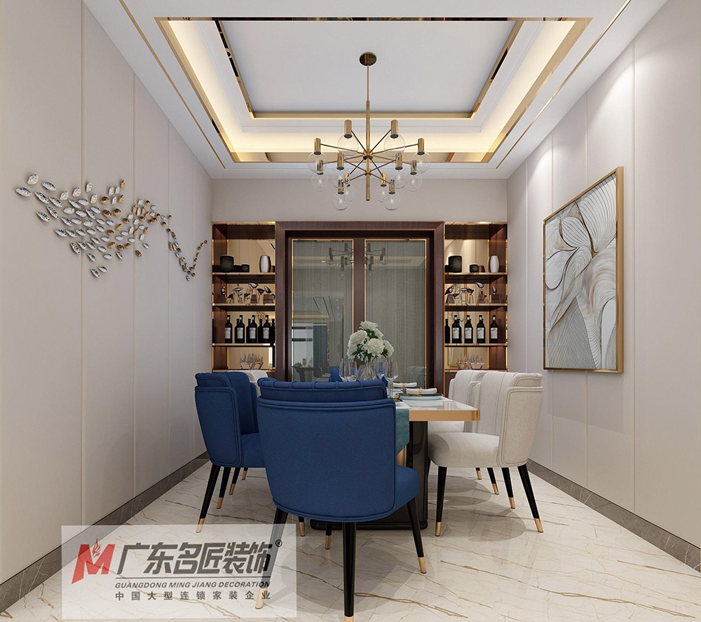 高级灰轻奢风格别墅装修效果图-九岭天下别墅300平米-餐厅 高级灰轻奢风格别墅装修效果图-九岭天下别墅300平米-餐厅