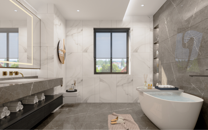 现代轻奢风格家装设计室内装修效果图-卫生间 现代轻奢风格家装设计室内装修效果图-卫生间